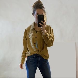 NWT Beautiful Yellow Corduroy Pocket Jacket by Ci Sono 💛